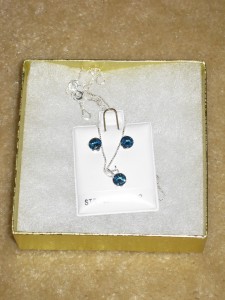 Blue jewelry set from St. Thomas