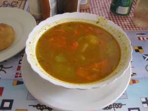 Conch soup at Midtown Restaurant