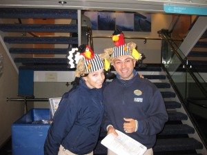 Crew w/ Thanksgiving hats