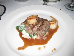 Filet Mignon with Seared Scallops