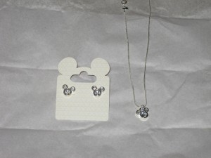 Mickey earrings & necklace set