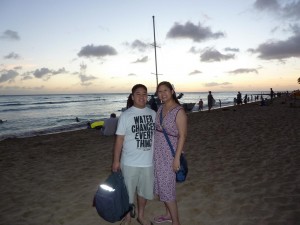 Sunset on Waikiki Beach