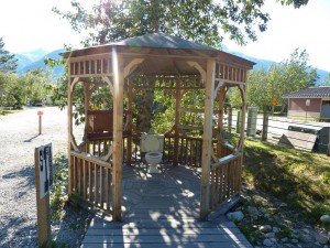 Toliet in a gazebo