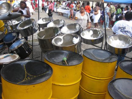 Steel drums at Carnaval in St. Thomas