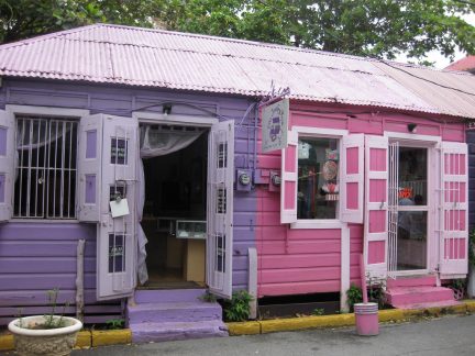 Colorful shops in Road Town, Tortola