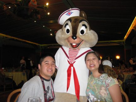 Chip at Character Breakfast on Disney Magic